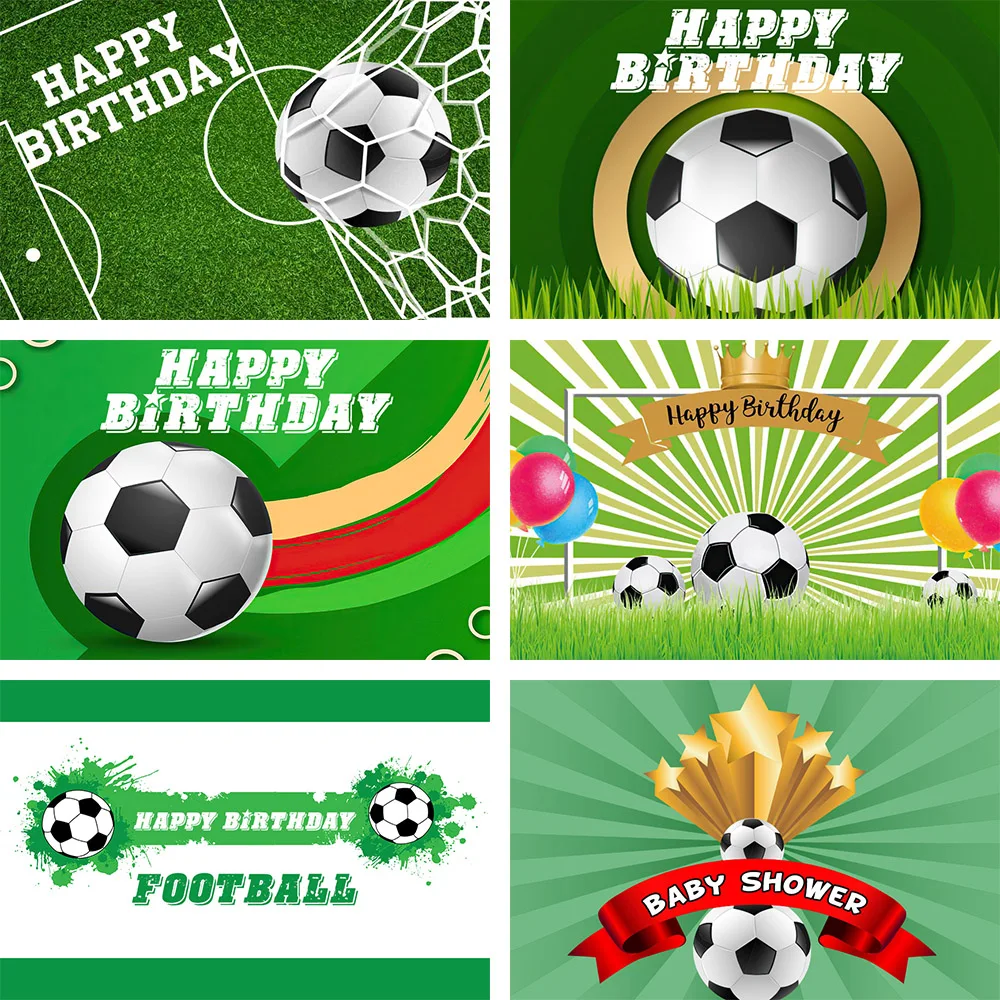 Mehofond Soccer Birthday Party Photography Background Football Field Score Goal Sports Theme Boys Decor Photo Studio Backdrop