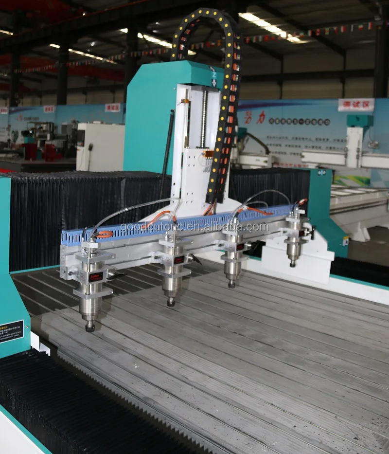 

advanced 4 axis multi head cnc high efficiency furniture woodworking router with double work for engraving cutting