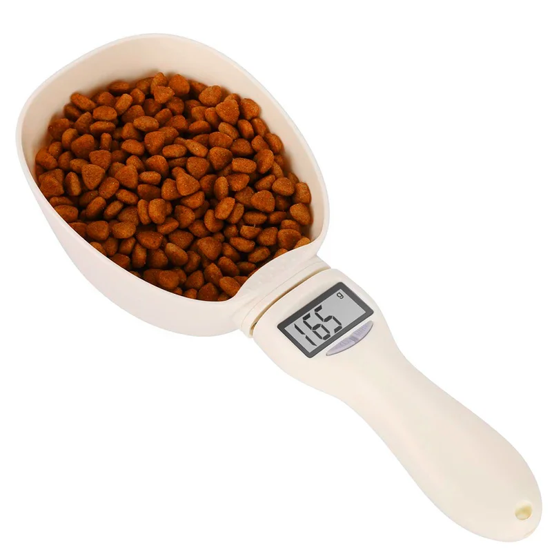 

800g /250ml Pet Food Scale Cup Dog Cat Feeding Bowl Kitchen Scale Spoon Measuring Scoop Cup Portable with LED Display Dog Feeder