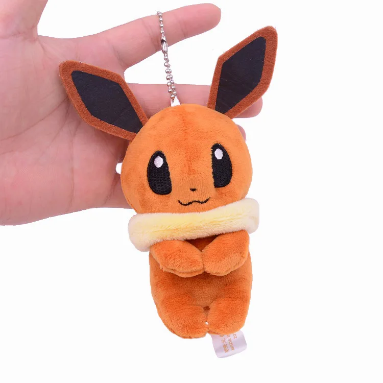 

Q Version Hobbies Stuffed Animals Plush Movies TV Pokemon Eevee Doll Bag Pendant High Quality Keychain Toys for Children Gift