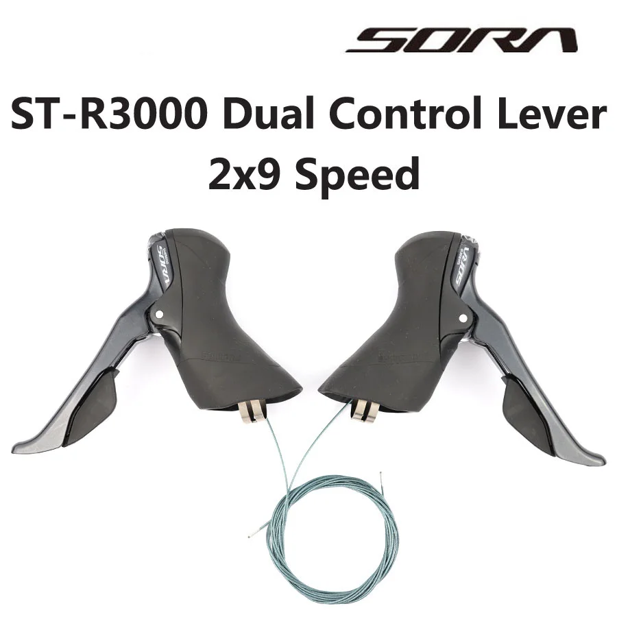 SHIMANO SORA ST R3000 ST-R3000, двойной рычаг управления, 2x9, переключатель скорости, ST-R3000, дорожный велосипед R3000, переключатель, 18 скоростей, запчасти для велосипеда
