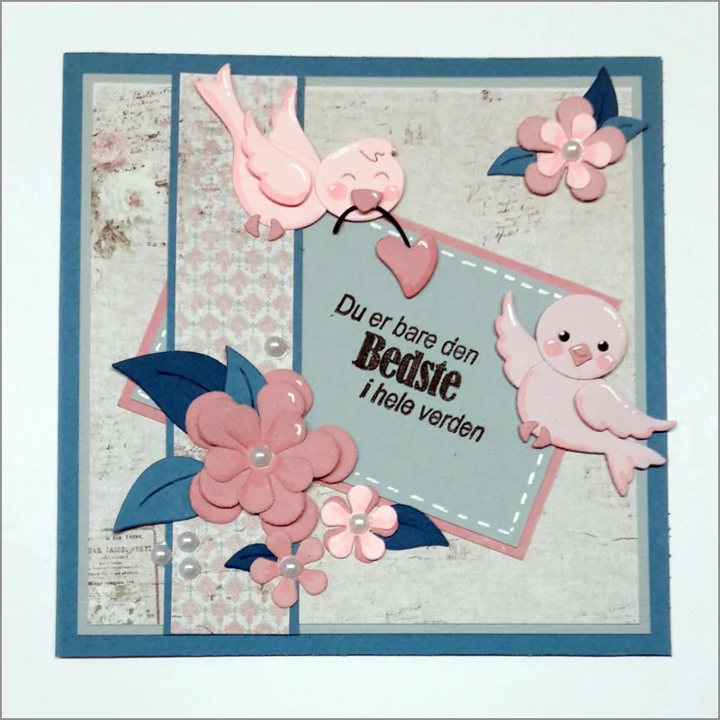 Набор металлических штампов с изображением птиц на весну 2019 новые