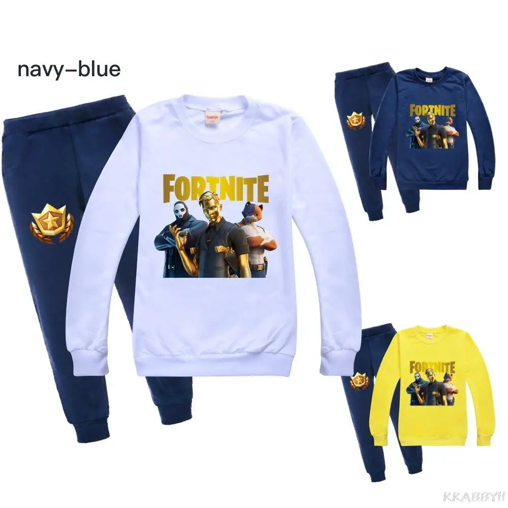 Детские комплекты спортивной одежды Fortnite спортивный костюм для девочек осенние
