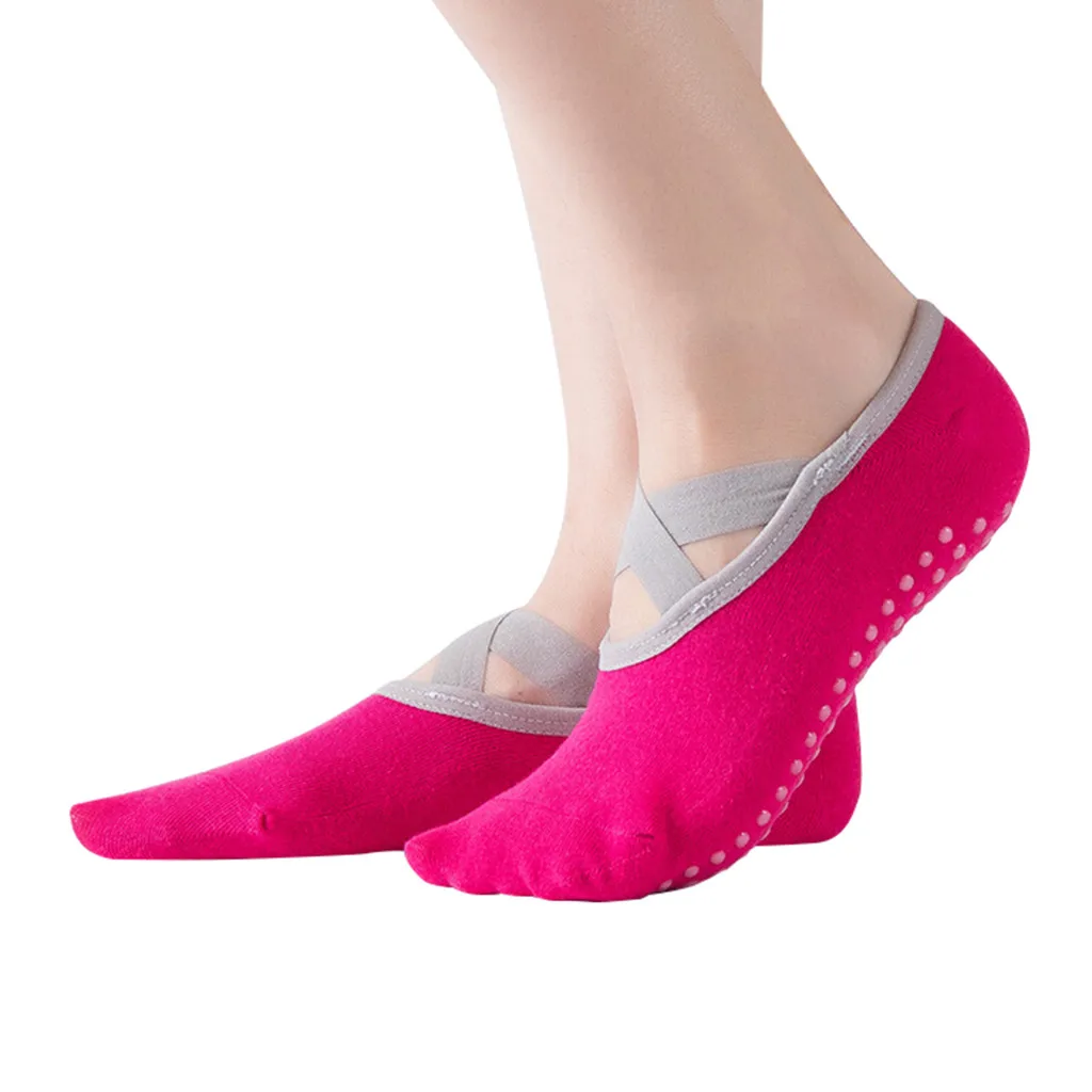 Женские носки для йоги с низким вырезом фитнеса пилатеса женские танцевальные