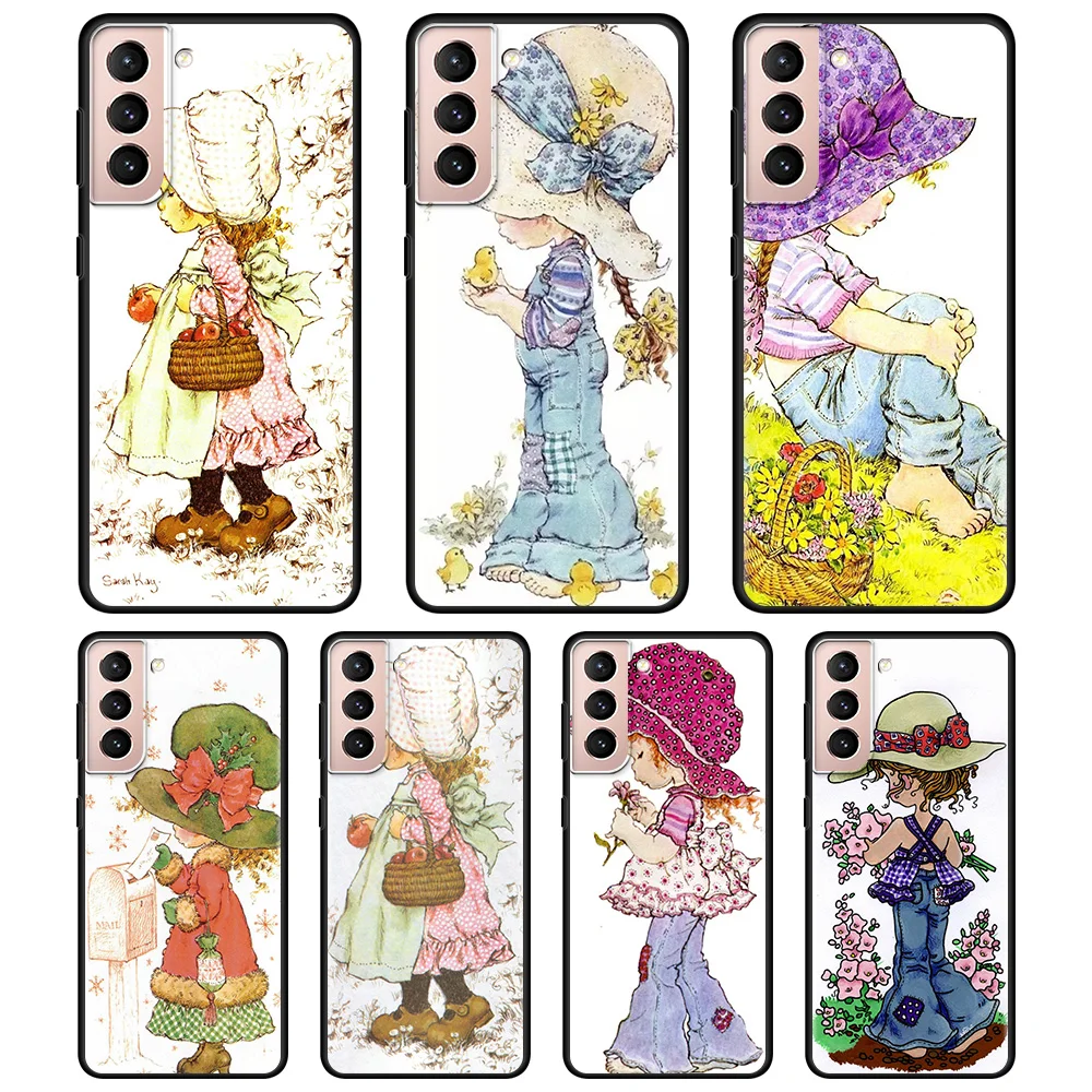 

For Samsung Galaxy S20 S21 FE Ultra S9 S8 S10 Plus Lite S10e S7Edge Note 20 Ultra 10 plus Phone Case Sarah Kay pattern