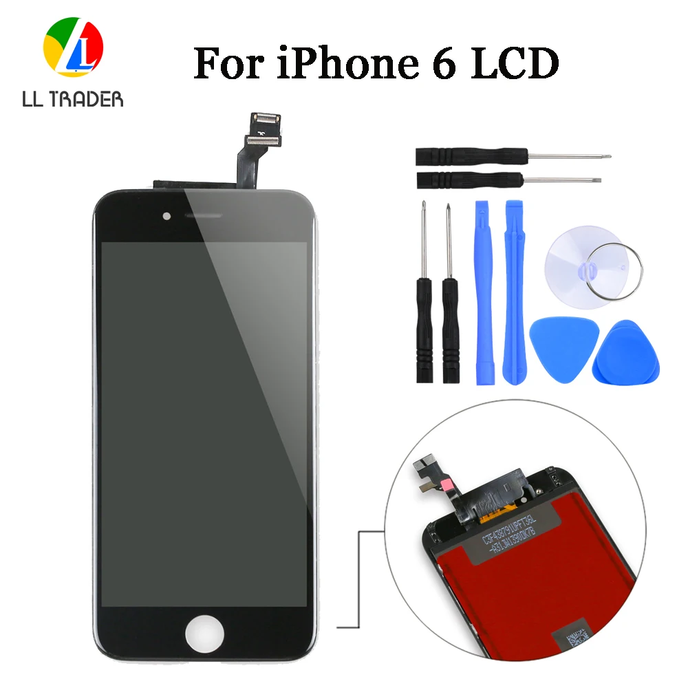 Черный панталла 4 7 &quotдисплей для iPhone 6 6G LCD сенсорный экран дигитайзер полная