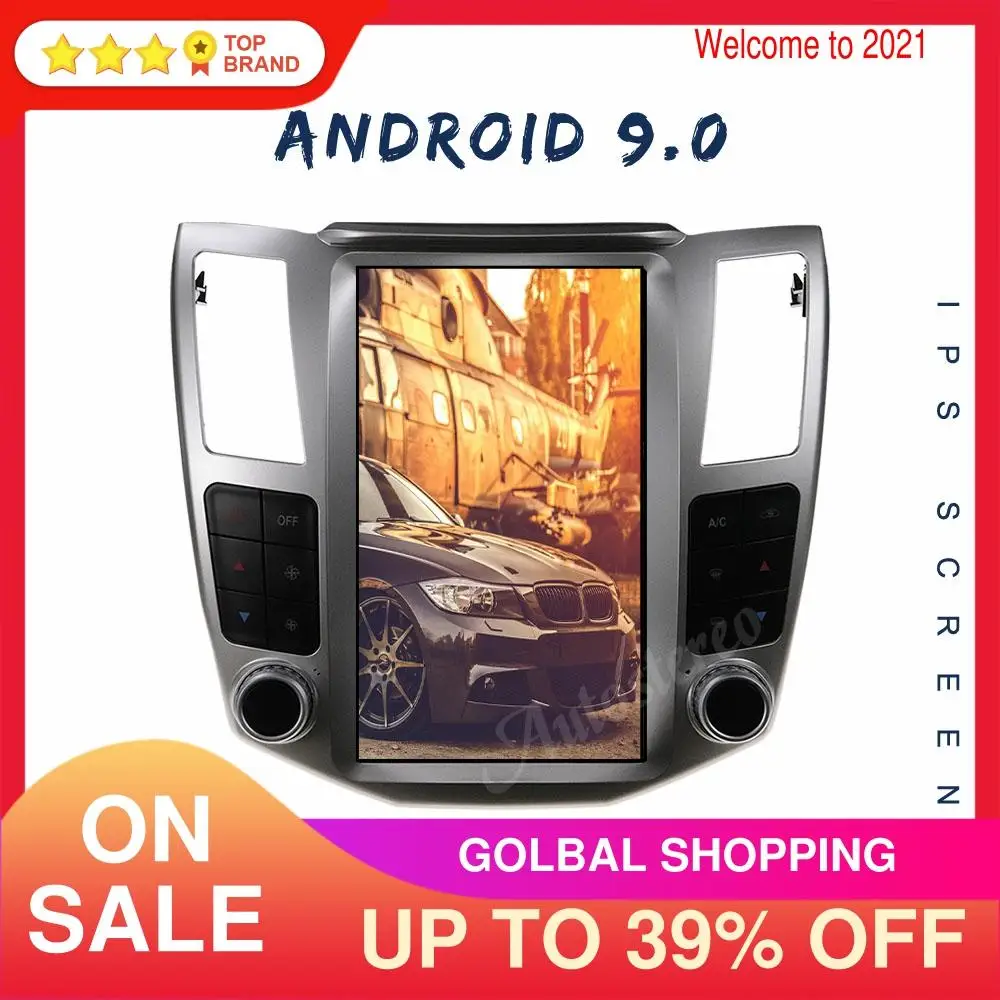 4 + 128G Android 9 0 для Lexus RX300 RX350 RX400 2004 2007 Tesla радио Автомобильный мультимедийный плеер GPS