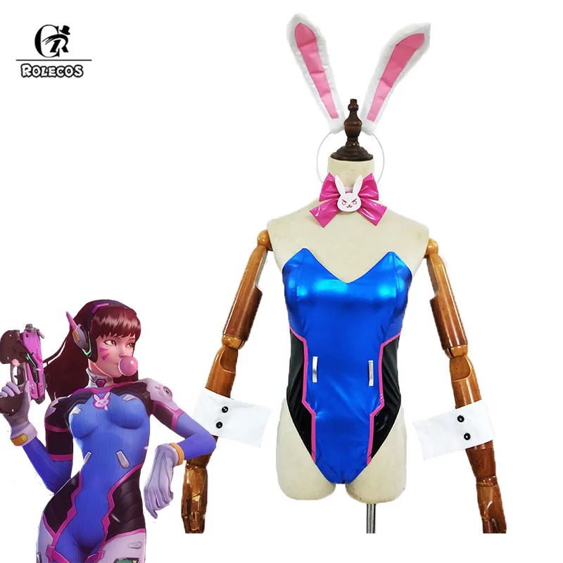 ROLECOS игра OW dva Косплей Costum Song hana Bunny Girl Cotume сексуальный женский комбинезон милый