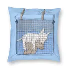 Наволочка для диванной подушки 40x40, с рисунком бультерьера