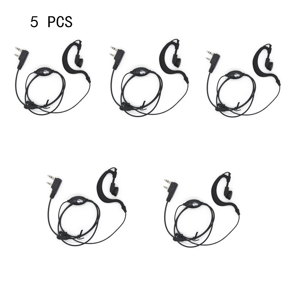 

5pcs Ptt Mic Headphone Walkie Talkie Earpiece Baofeng Headset For UV-5R UV-5RE UV-6R BF-888S Ksun Kenwood CB Two Way Radio Parts