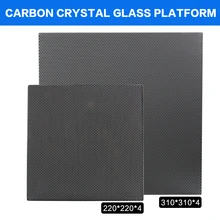 3DSWAY 3D Printer Parts Carbon Crystal Glass Platform Heated Bed Build Surface Tempered Ultrabase Glass Plate 220*220 310*310