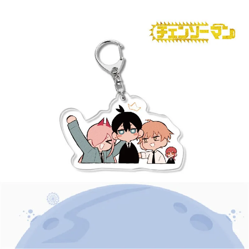 Японская аниме-товары Chainsaw Man косплей Акриловый брелок Милый Дэнджи Макима Пауэр Хаякава Аки Коллекция рисованных персонажей Ключевое кольцо.