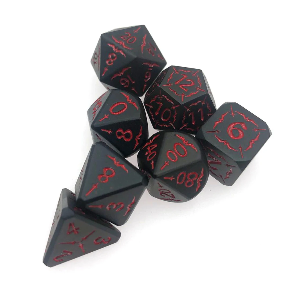 DnD металлические кости ролевые игры MTG Курсив шрифта включают в себя чехол разные