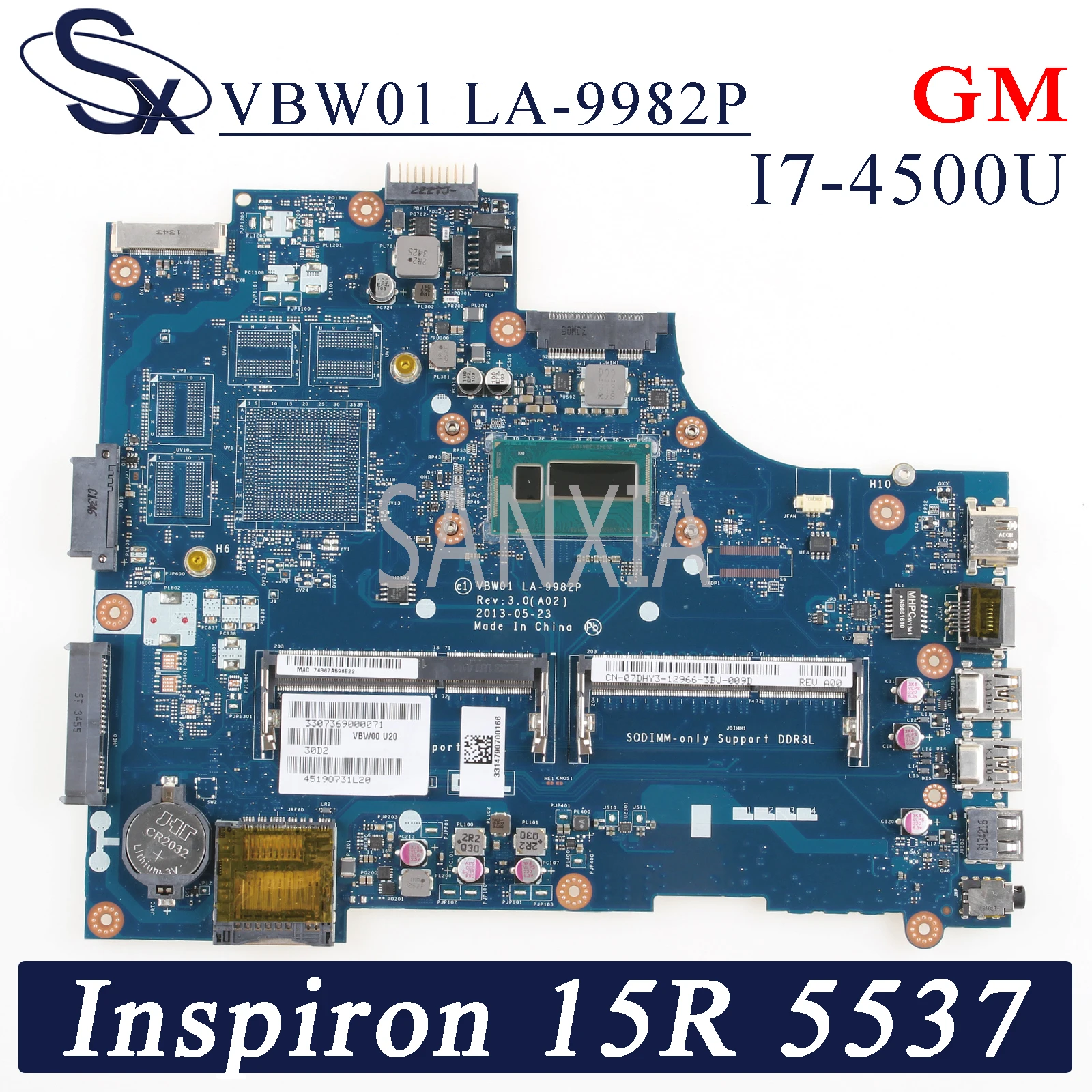 

Материнская плата KEFU VBW01 для ноутбука Dell Inspiron 15R-5537, 3537 оригинальная материнская плата