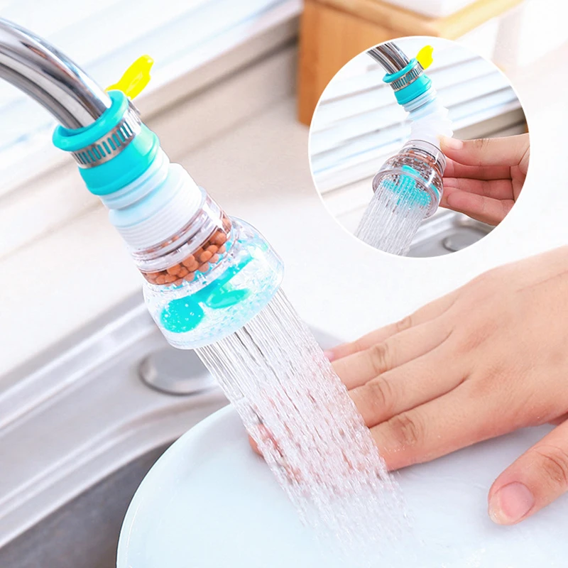 

Kitchen 360 Degree Adjustable Water Tap Extension Filter Shower Water Tap Bathroom Faucet Extender Home Bathroom Accessories
