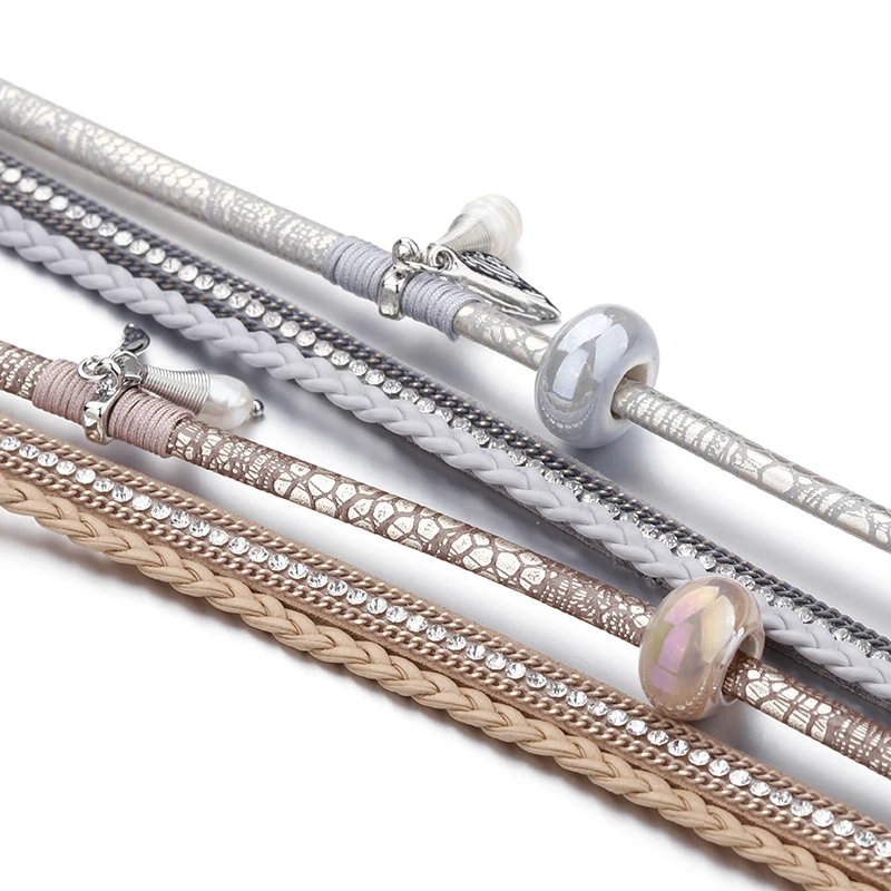 Amorcome многослойные ­ дважды оборачивающийся вокруг запястья обаятельные