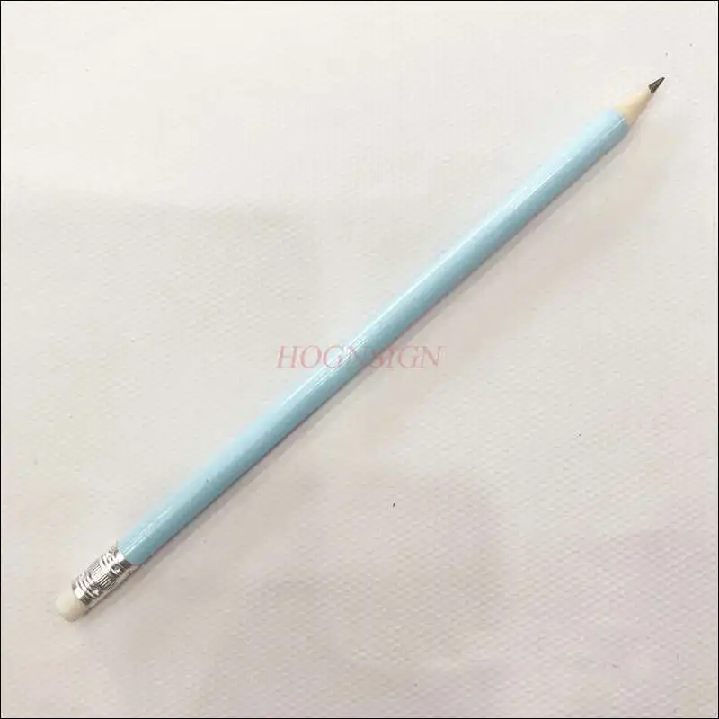 

5pcs Environmental Pencil Conference Advertising Pencil 19cm Blue Round Rod Eraser