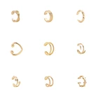 Женские серьги-каффы в стиле панк, маленькие серьги-клипсы золотого и серебряного цвета без проколов, элегантная бижутерия