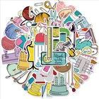 103050 шт.компл. мультяшная швейная машина для сноуборда, ноутбука, багажа, холодильника, Стайлинг автомобиля, Виниловая наклейка, домашний декор, наклейки