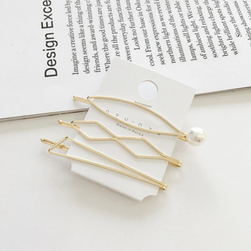 1set Pearl Hair Hairpins For Girls Magic Clips Pearl Metal Hair Clips Hair Clip Pin Hairpin Hair Accessories Hair Clamp