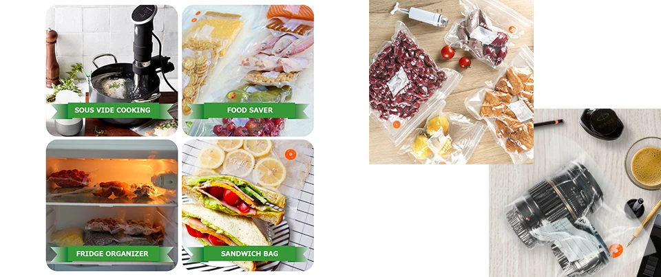 10 шт вакуумный мешок для пищевых продуктов, вакуумный упаковщик, полиэтиленовый пакет на молнии, сохраняющий свежесть, многоразовый вакуумный мешок