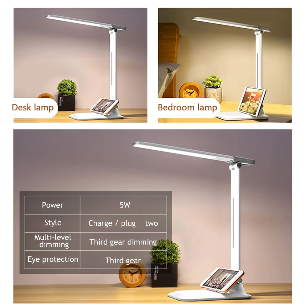 Новая съемсветодиодный Светодиодная настольная лампа 2 в 1 3 режима освещения
