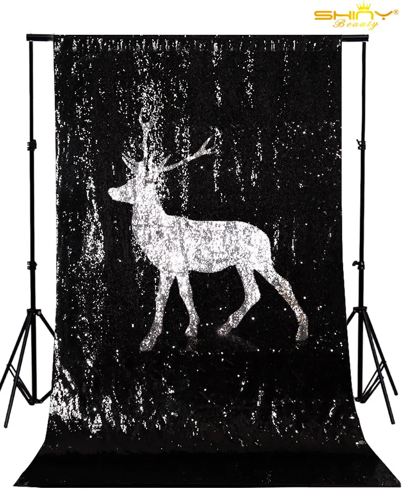 Черный к серебряному Непрозрачный Русалка блесток фон занавес блестящие толстые