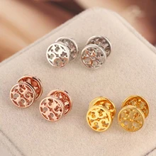 AYBS Toryb Stud Earrings High Quality Original Brand Hollow Cross Circle Stud Earrings Women Luxury Jewelry Gifts Hot Selling