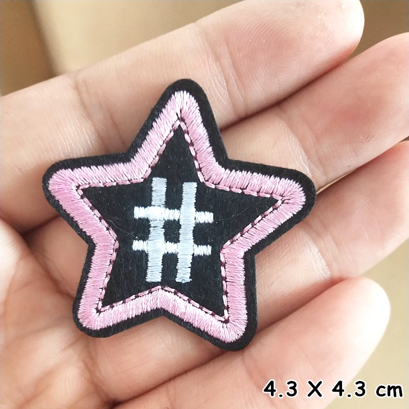 CX17 Модные DIY мультфильм рукописные слова патч вышитые Симпатичные значки хиппи железа на детские нашивки для наклейки для одежды 26 стиль - Цвет: CX17