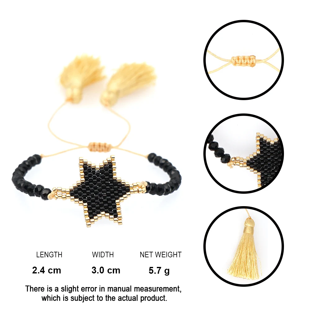 Go2boho дропшиппинг MIYUKI браслет Pulseras Mujer Moda Золотая Звезда Плетенный браслет для женщин кисточкой Delica бисер ювелирные изделия