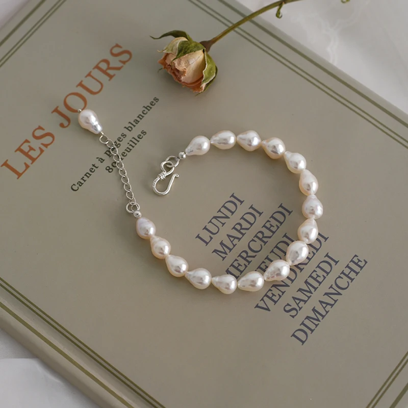 Женский браслет из натурального пресноводного жемчуга ASHIQI 7 8 мм с застежкой