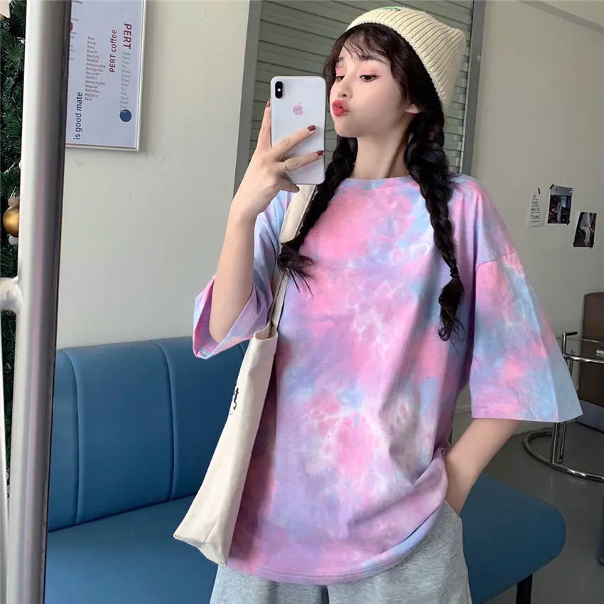 

Летние футболки большого размера, топы в стиле Харадзюку, Свободные повседневные стильные модные брендовые хипстерские футболки в стиле ол...