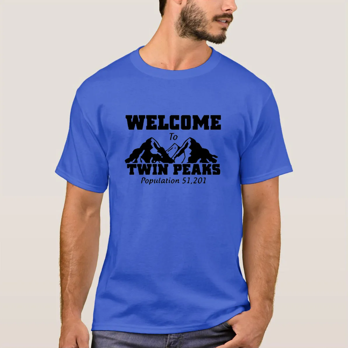 

Newest 2020 Summer Welcome To Twin Peaks Popiilation 51 . 201 Logo Casual Tees 100% Cotton Clothes T Shirt Homme Tops Tees S-4XL