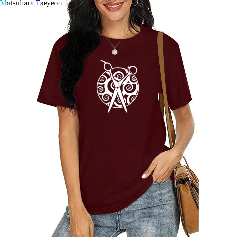 

New Hairdressing Salon Funny T-Shirt Women Cotton Casual Summer Short Sleeve Female T-shirts Fashion O-neck Tees