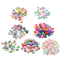100pcs handicraf mixed color animal fruit shape clay spacer beads polymer clays bead for jewelry making diy handmade accessories