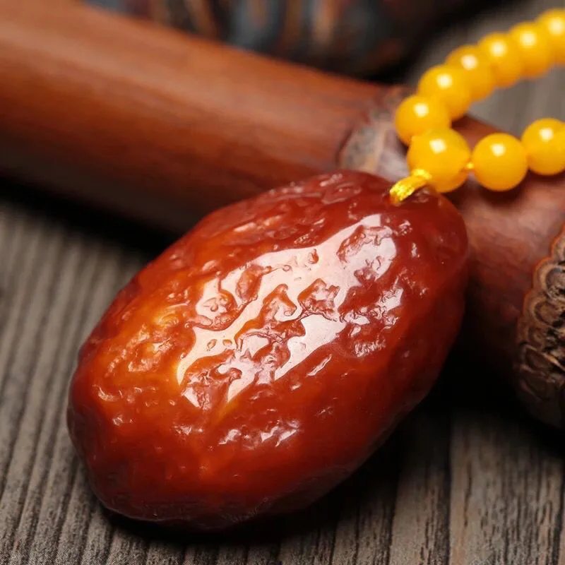 Ручная полировка Dominion Guanyin кулон ожерелье для мужчин и женщин свитер цепь Кулон новое голубое Янтарное восковое ожерелье
