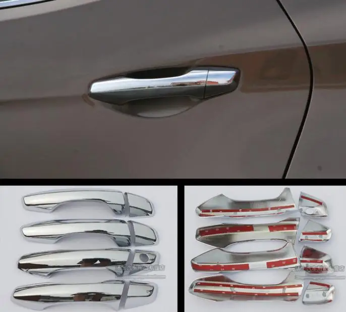 

ABS хромированный автомобильный декор крышка дверной ручки отделка молдинг для Hyundai Santa fe 2013 2014 2015 2016