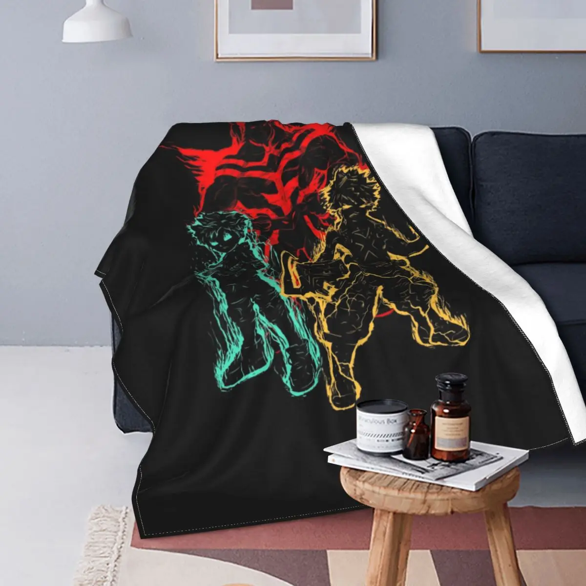 

Quirky Fellows Velvet Throw Blankets Boku No Hero Academia My Hero Academia Blankets for Bed Office Super Warm Quilt