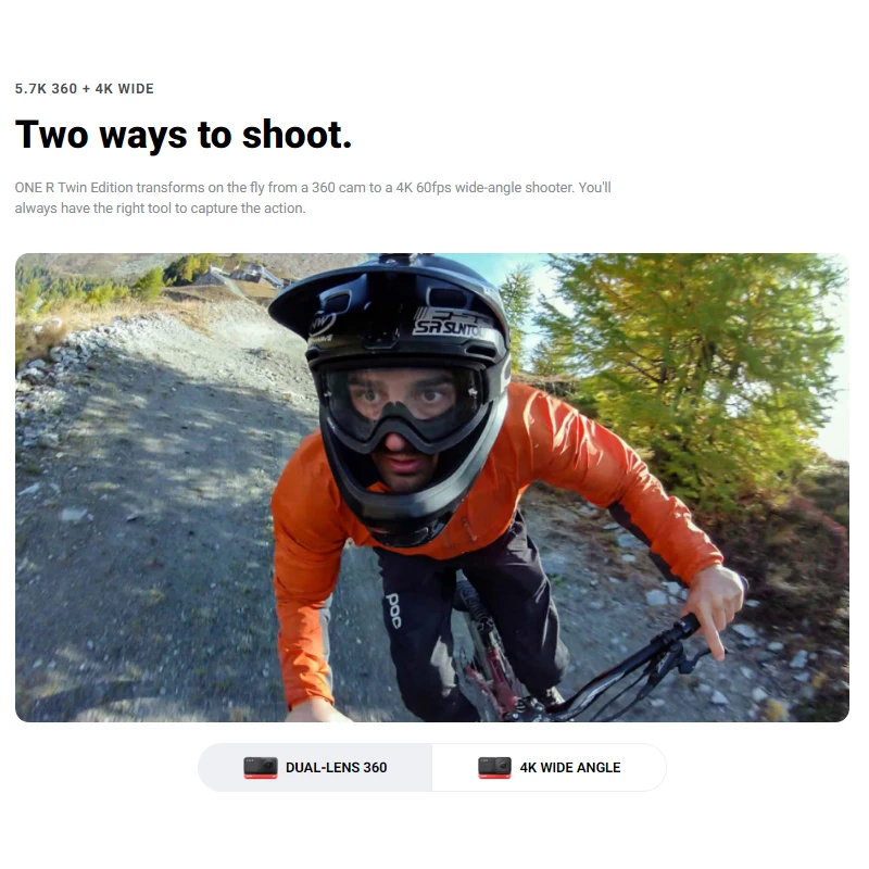Insta360 один R Twin новинка Спортивная Экшн-камера Камера 5 7 K 360 4K широкоугольный