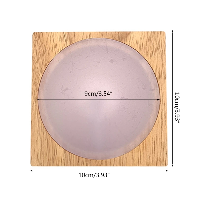 

Set of 1 Wood Lamp Base Creative LED Luminous Handicraft Decoration Ornament Crystal Ball Night Light Stand Square Shape