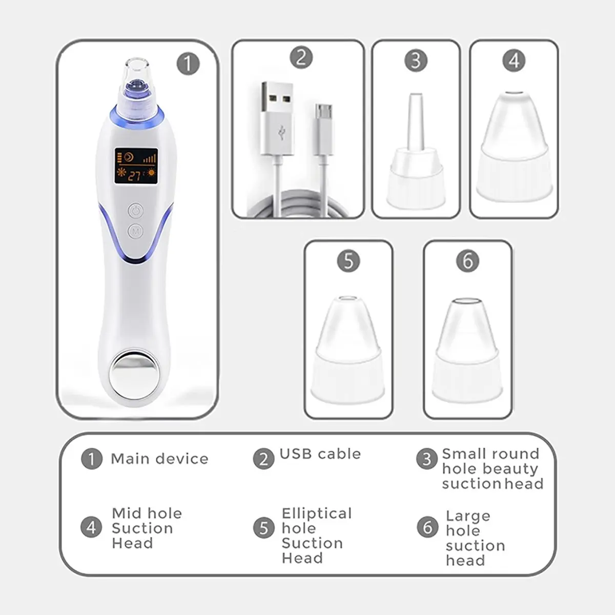 

Electric Acne Remover Point Blackhead Vacuum Extractor Tool Black Spots Skin Care Facial Deep Pore Cleaner Machine Beauty Tools