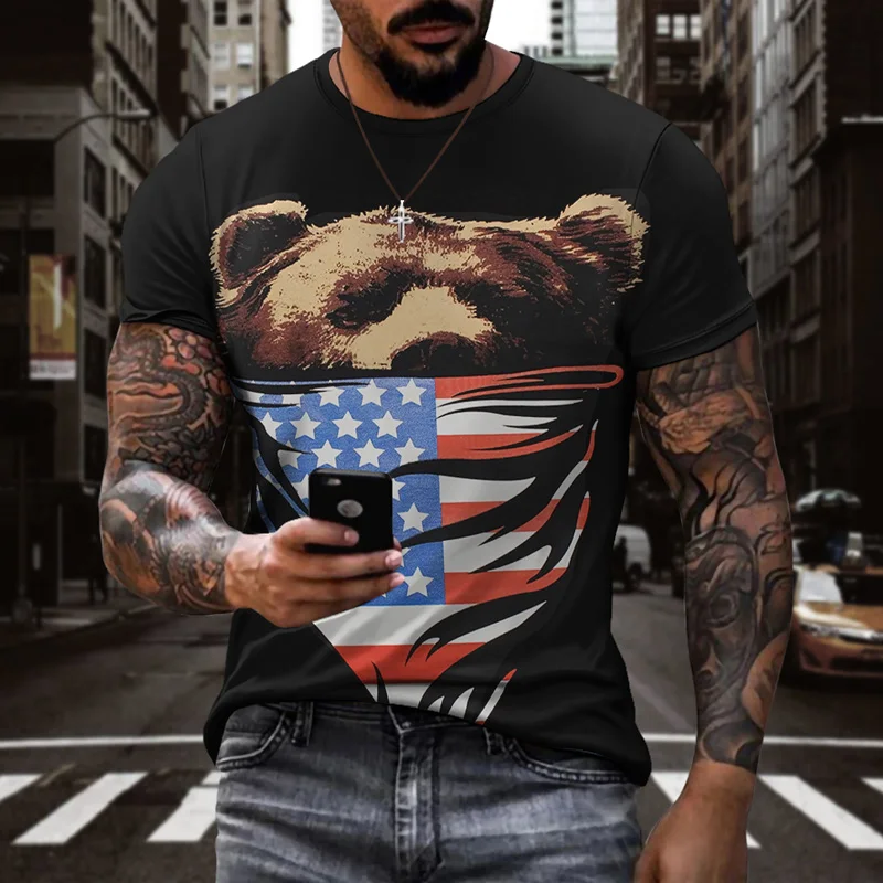 

Summer 3D animal print unisex loose breathable T-shirt hip-hop street Harajuku style O-neck fashion plus size shirt XXS-6XL