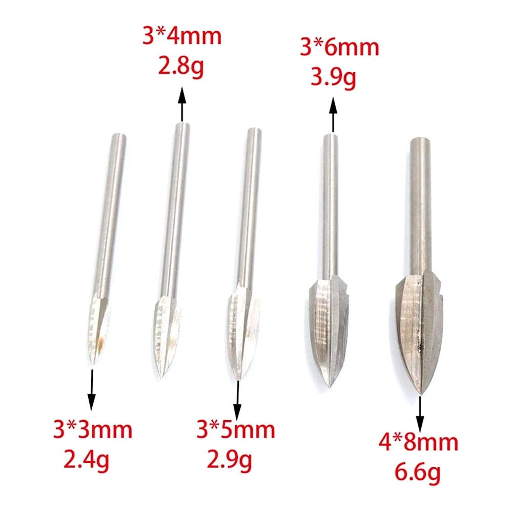 

5pcs Wood Carving Engraving Drill Bit Set Milling Cutter Carving Root Tools Three Bladesfor DIY Grinding Woodworking