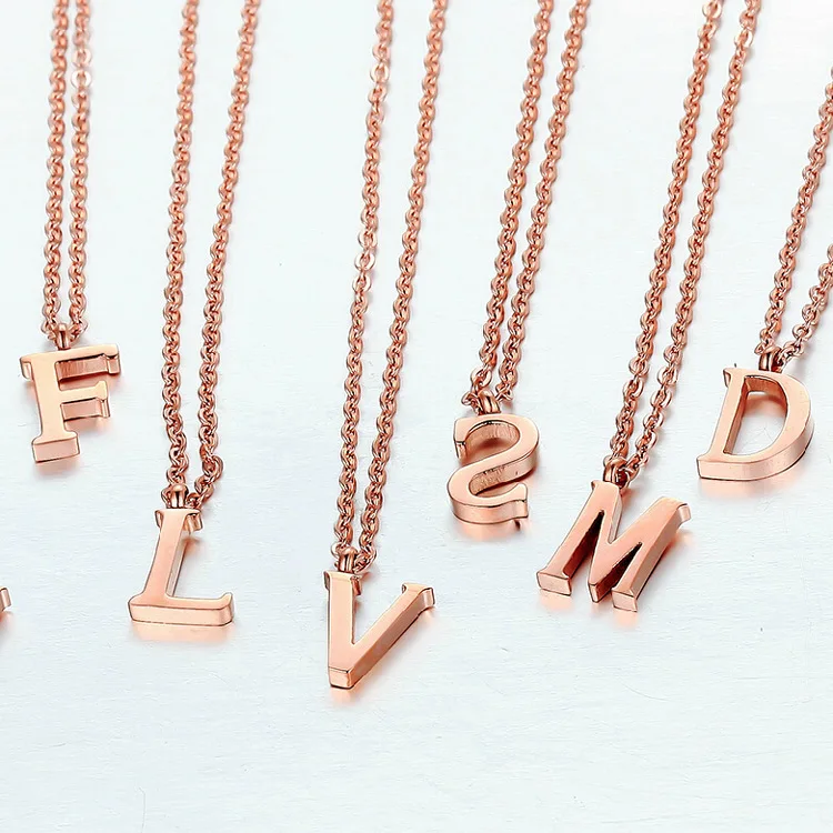 Ожерелье из нержавеющей стали с подвеской-буквой Английский алфавит для женщин -