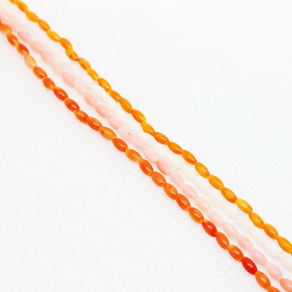 Искусственные Бусины 2x4 мм коралловые бусины овальной формы 5 цветов на выбор