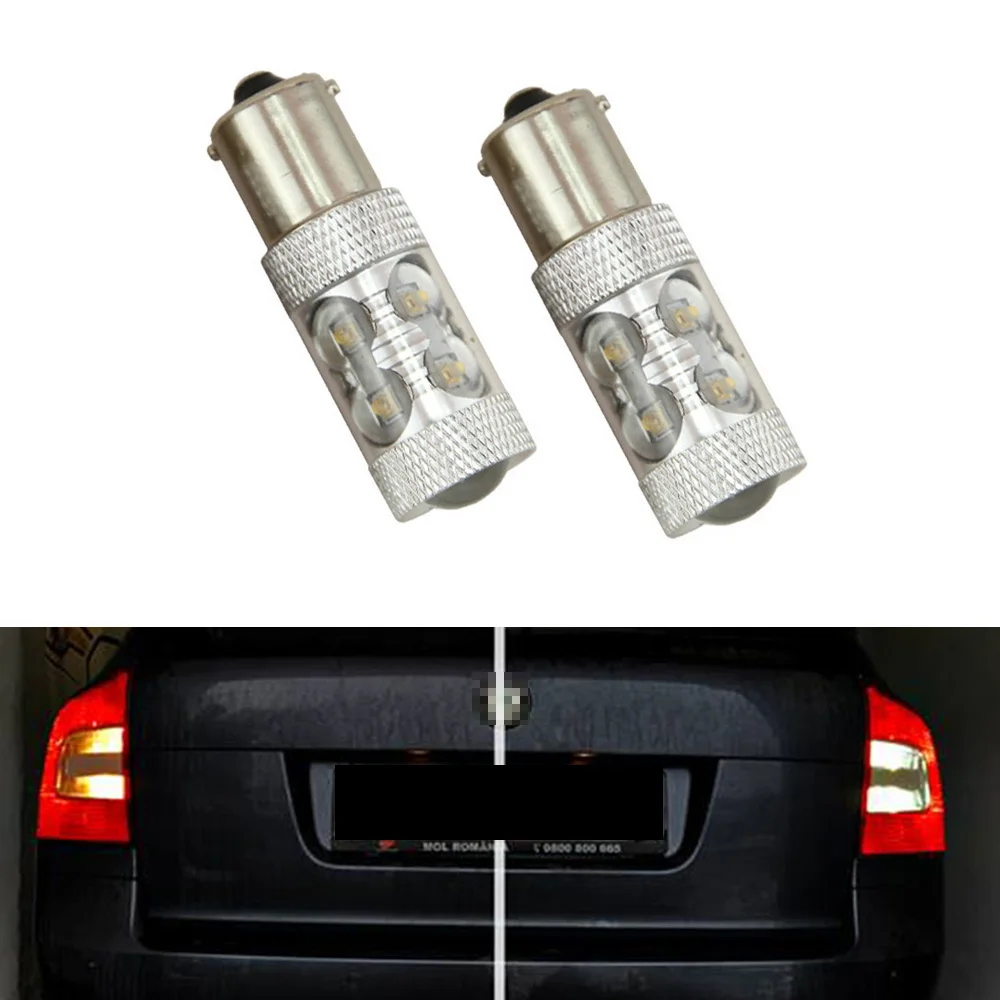 2 шт. светодиодные задние фонари P21W BA15S 1156 для Skoda Octavia 1Z FL Combi (2012)|Сигнальная лампа| |