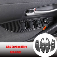 abs mattecarbon fibre for toyota corolla e210 2019 2020 accessories lhd door window glass lift control switch panel cover trim