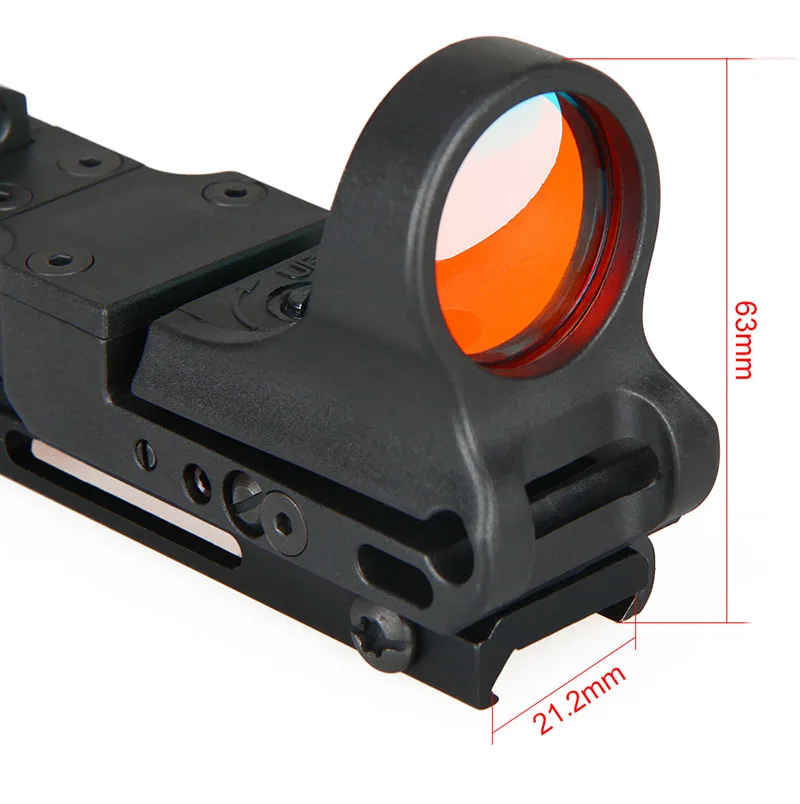 

Tactical Red Dot Sight EX 182 SeeMore Railway Reflex Sight C-MORE Red&Green Illumination Fits 20mm Rails for Airsoft