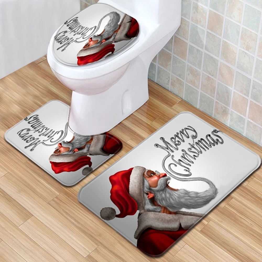 Набор из 3 предметов накидка на сиденье унитаза коврик для ванной комнаты