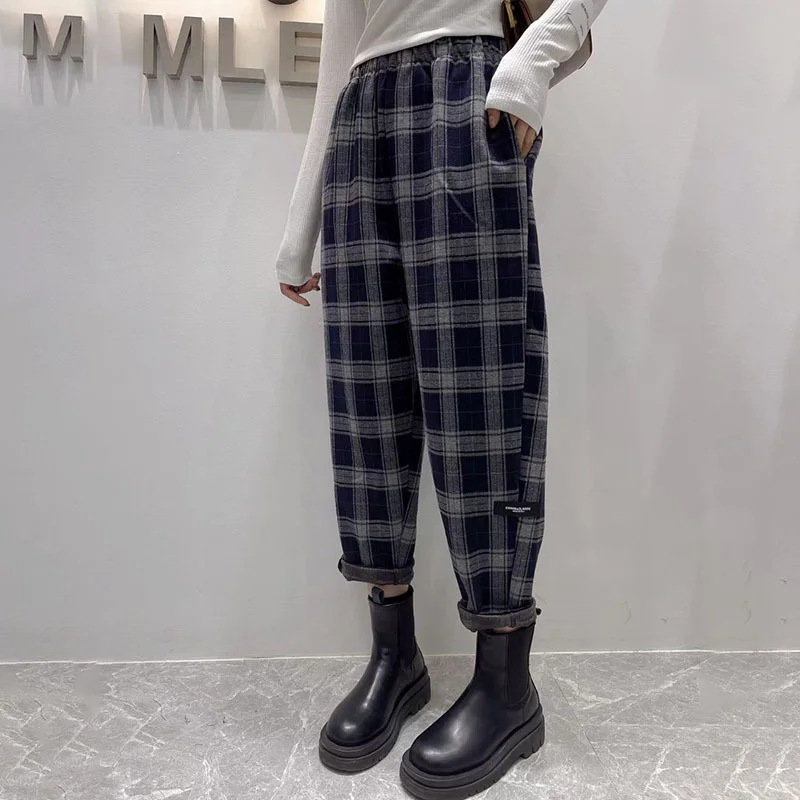 Женские осенние брюки в клетку | Женская одежда